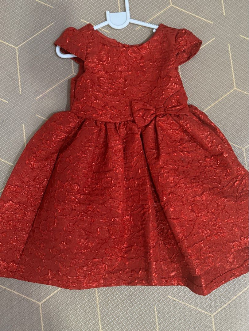 Savannah red brocade dress 4T (Category: Babies & Kids Fashion) located in Quezon City. Submitted by simonescloset28 (Listing ID 1316912434, Image 1). Description: .