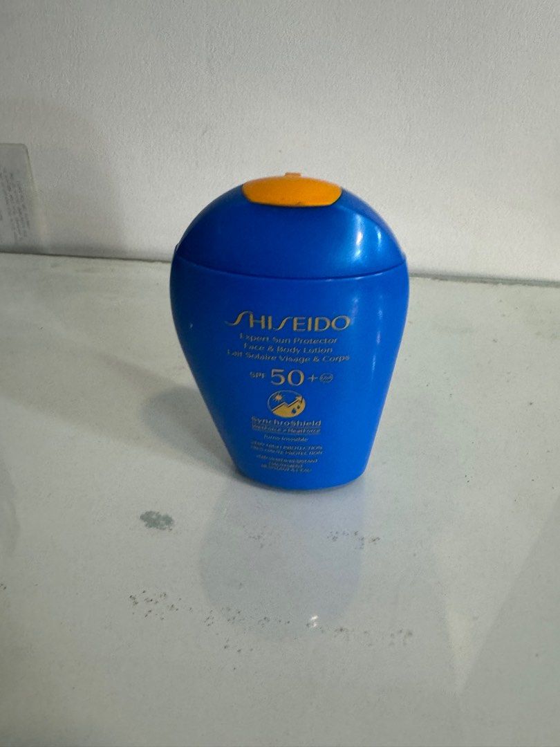 Shisheido sunblock (Category: Face Care) located in Quezon City. Submitted by destashingmycloset (Listing ID 1316890340, Image 1). Description: 40% left.