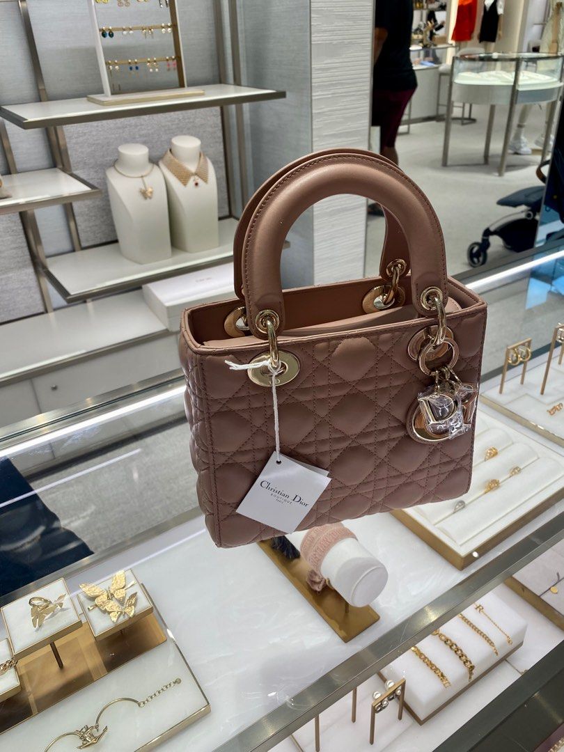 Small Lady Dior My ABCDior Bag Blush Cannage Lambskin Luxury Bags Wallets on Carousell