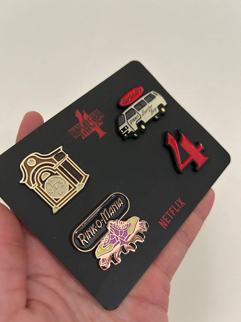 Stranger Things Pin Set ORIGINAL & OFFICIAL Stranger Things Metal Pins, Hobbies & Toys ...