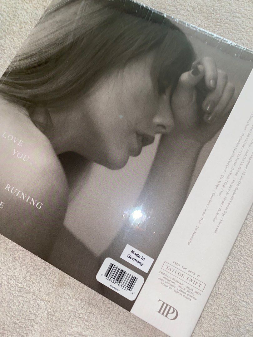 Taylor Swift TTPD Vinyl (Category: Vinyls) located in Muntinlupa City. Submitted by mavram (Listing ID 1316858651, Image 2). Description: Played three times with Audio-Technica player. Still has plastic seal with hype sticker except for the side opening. 24-page book inside is untouched. This is the ghosted white variant. RFS: need funds PM if interested .
