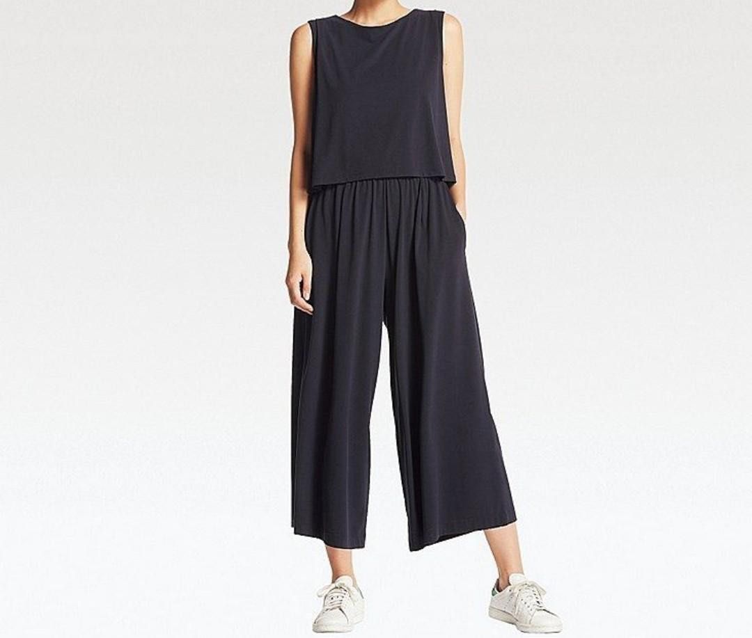 Uniqlo jersey jumpsuit cheap
