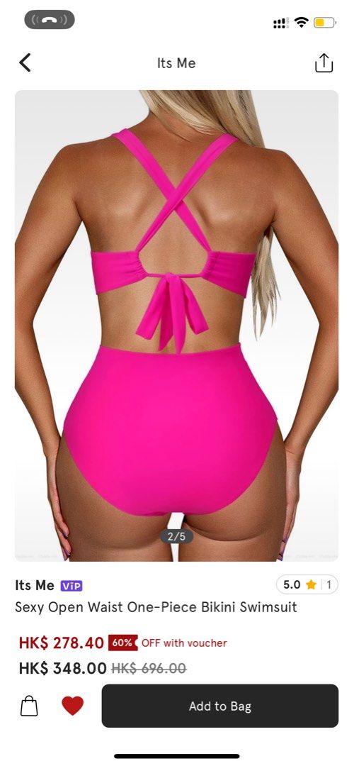 Unused pink swimsuit 44 Carousell
