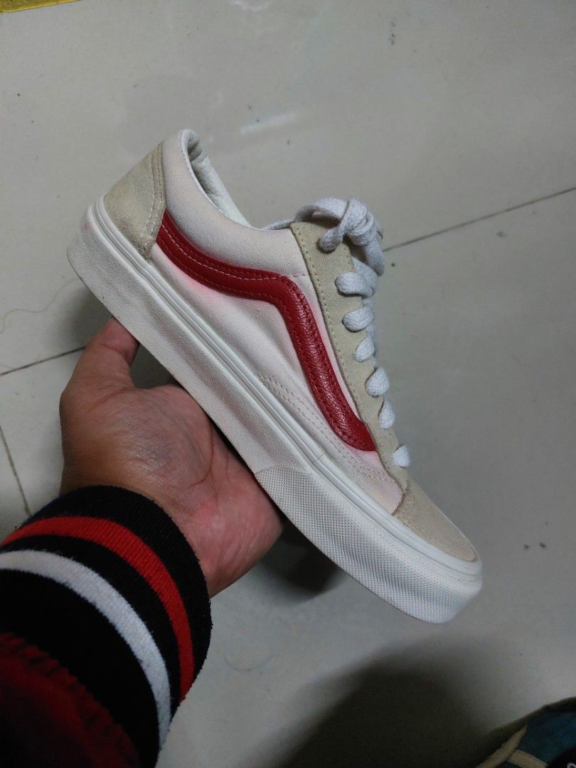 Vans cream red old skool on sale