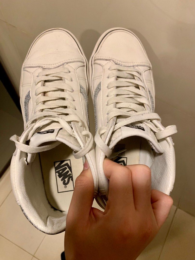 Vans White Mid Tops Sneakers