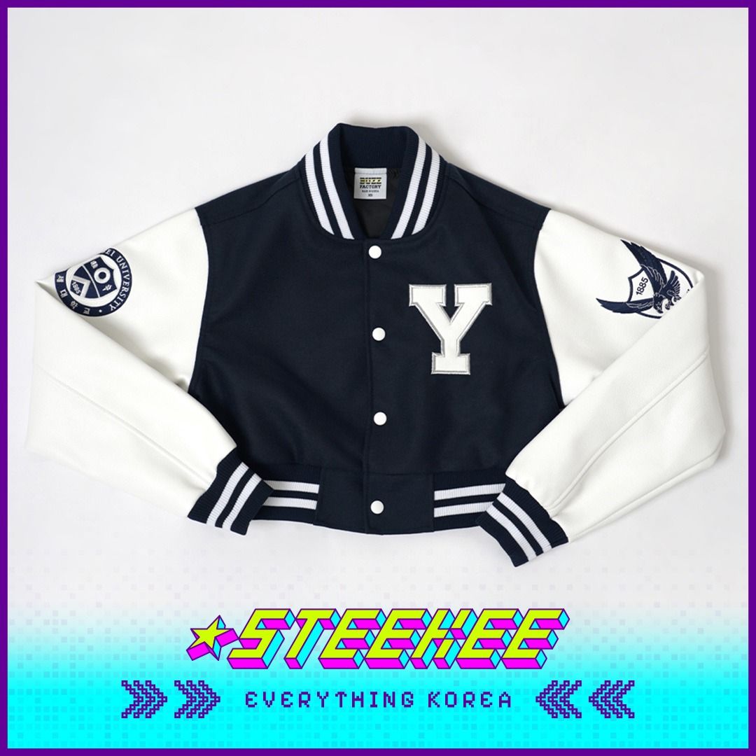Yonsei University Blue Varsity Jacket Yonsei University Signature