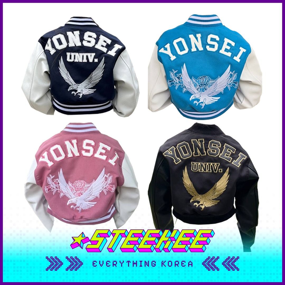 Yonsei University Signature Lightweight Crop Baseball Jumper by