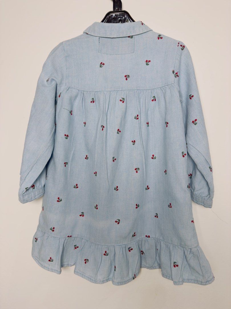 white christmas dresses Alina Denim Embroidered Short Dress main image 0