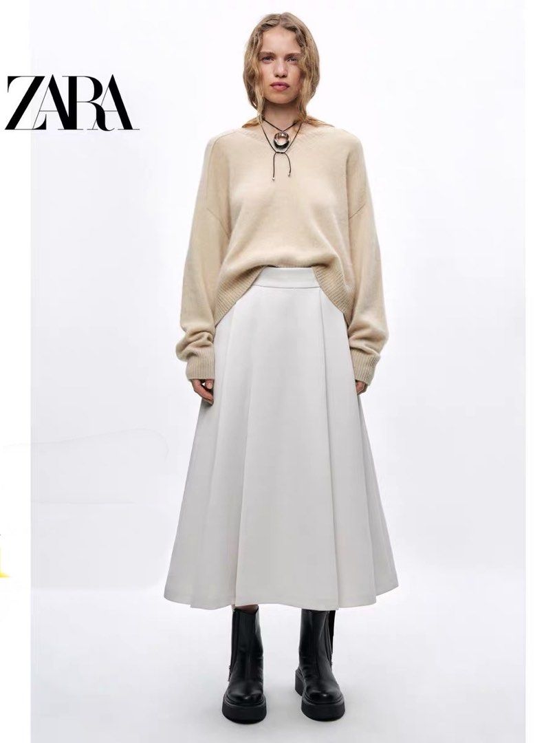 Zara Pleated Skirt Layered Skirt Women s Fashion Bottoms Skirts on Carousell
