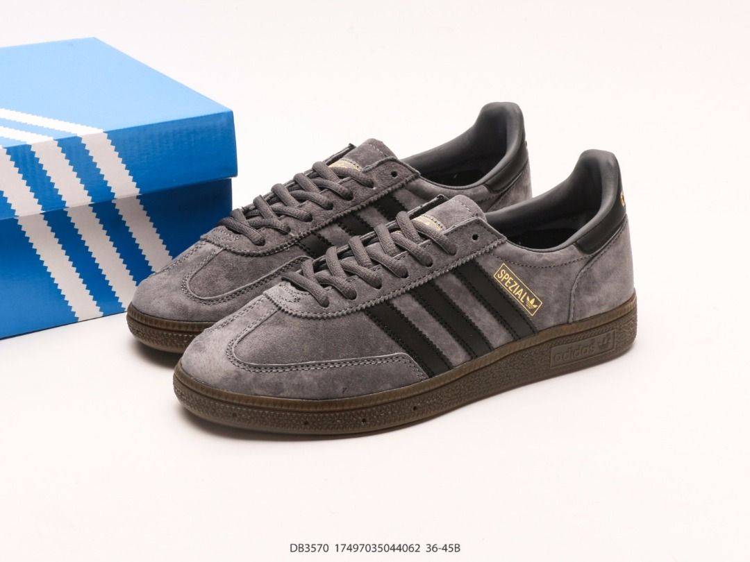 Adidas Handball Spezial Grey Black shoes us 5 us 11 Women s Fashion Footwear Sneakers on Carousell