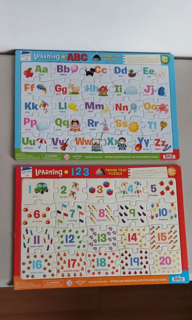 Alphabet and number puzzles preloved joytoy hobbies toys toys