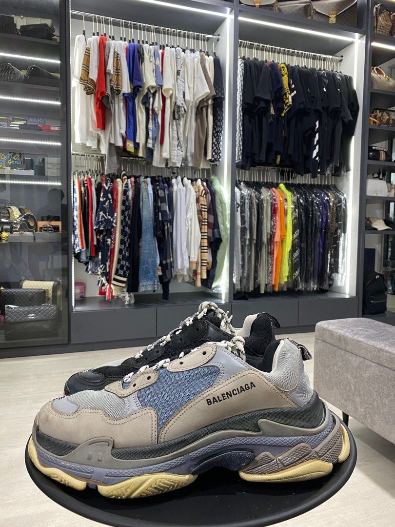 Authentic Balenciaga Triple S EU45 UK11 12 Men s Fashion Footwear Sneakers on Carousell