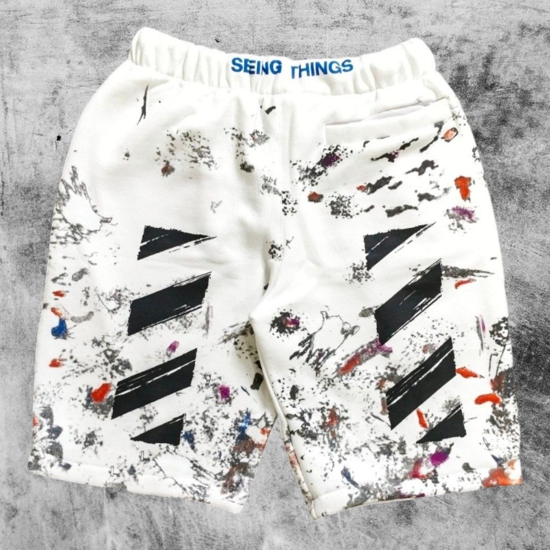 Off white galaxy shorts top