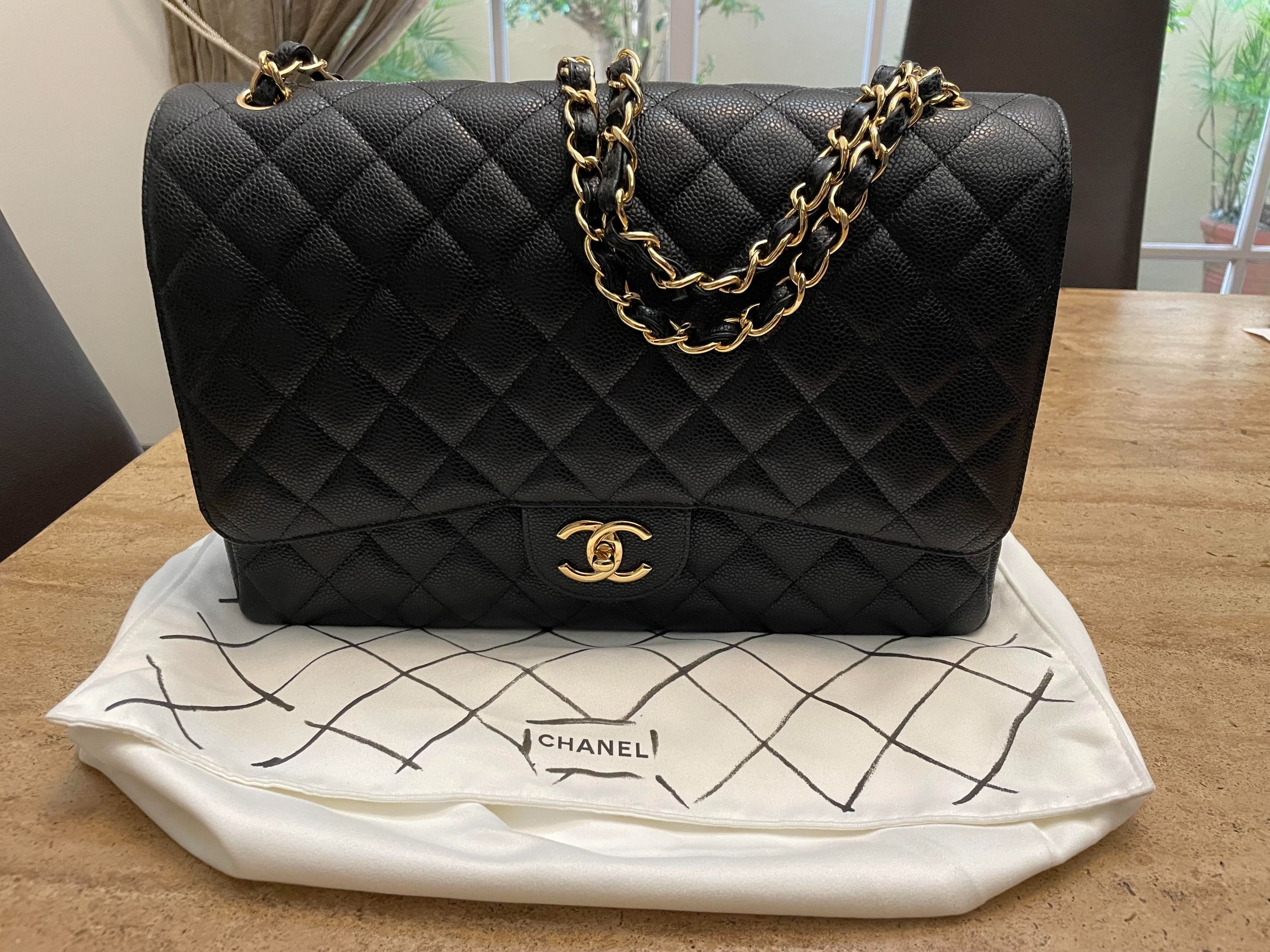 Chanel grained calfskin hot sale