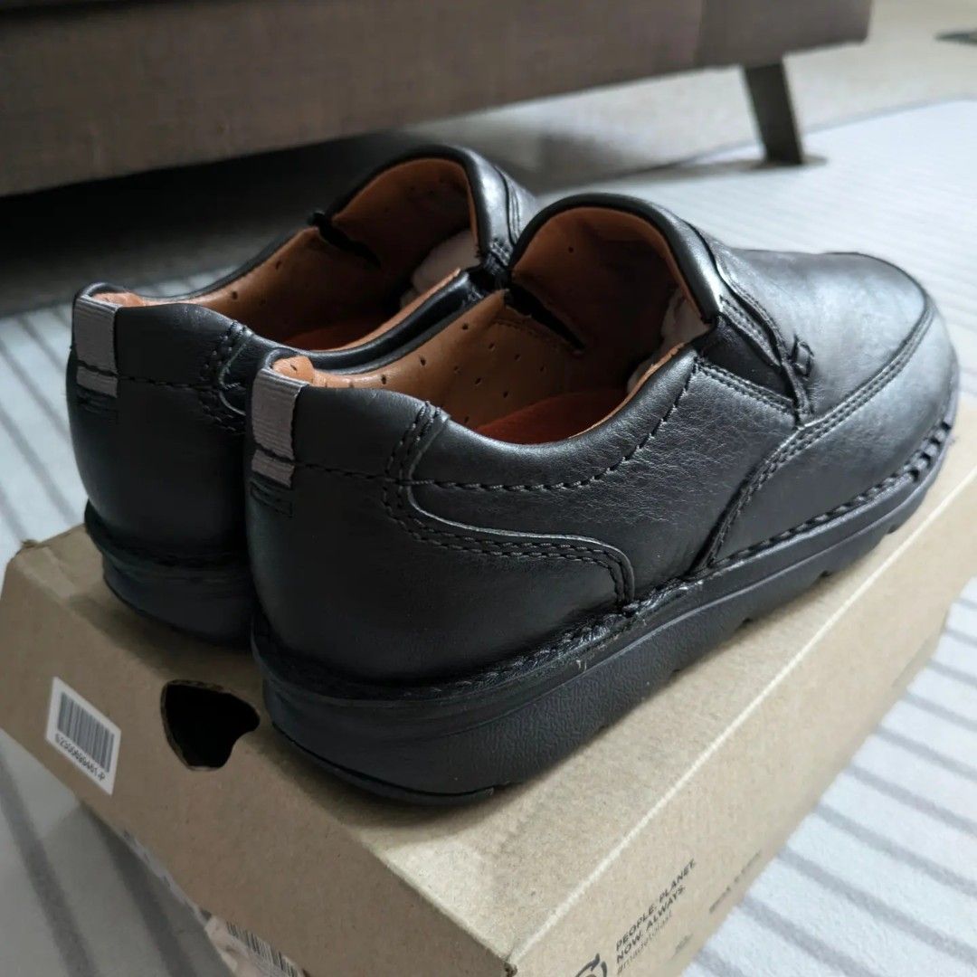 Clarks Unstructured Unnature Easy Slip On Loafers Mens Shoes