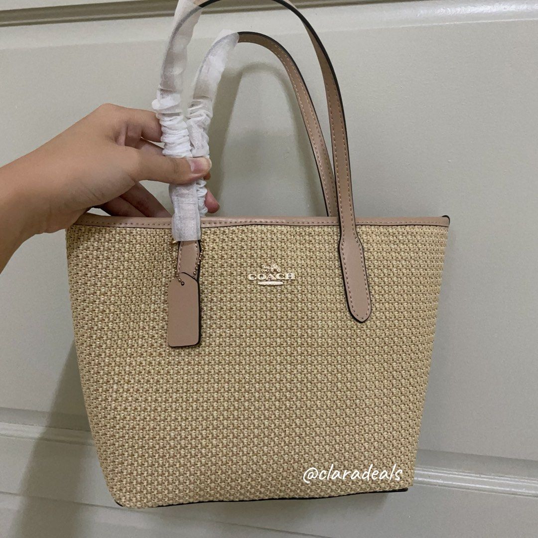 Coach Mini City Tote Straw