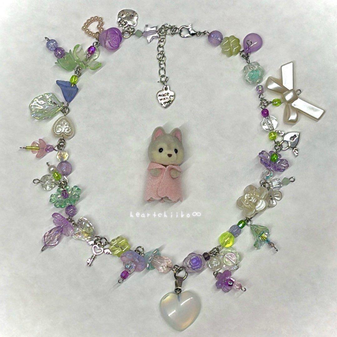 custom handmade necklace bracelets aesthetic small business charms