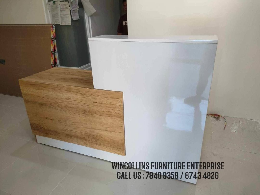 Customize Reception Table- Front Desk, Furniture & Home Living ...