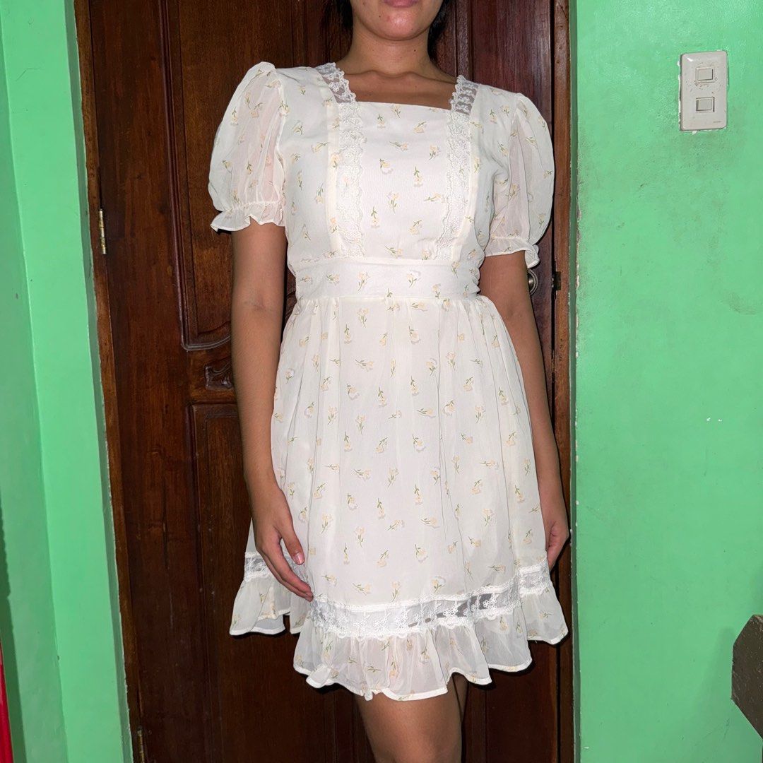 Cute Floral Korean Dress, Women's Fashion, Dresses & Sets, Dresses on  Carousell