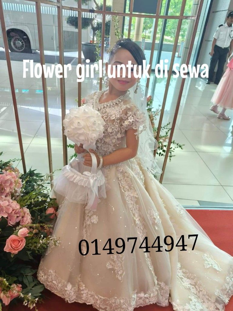 Flower Kids Gown Rent Women s Fashion Dresses Sets Evening Dresses Gowns on Carousell