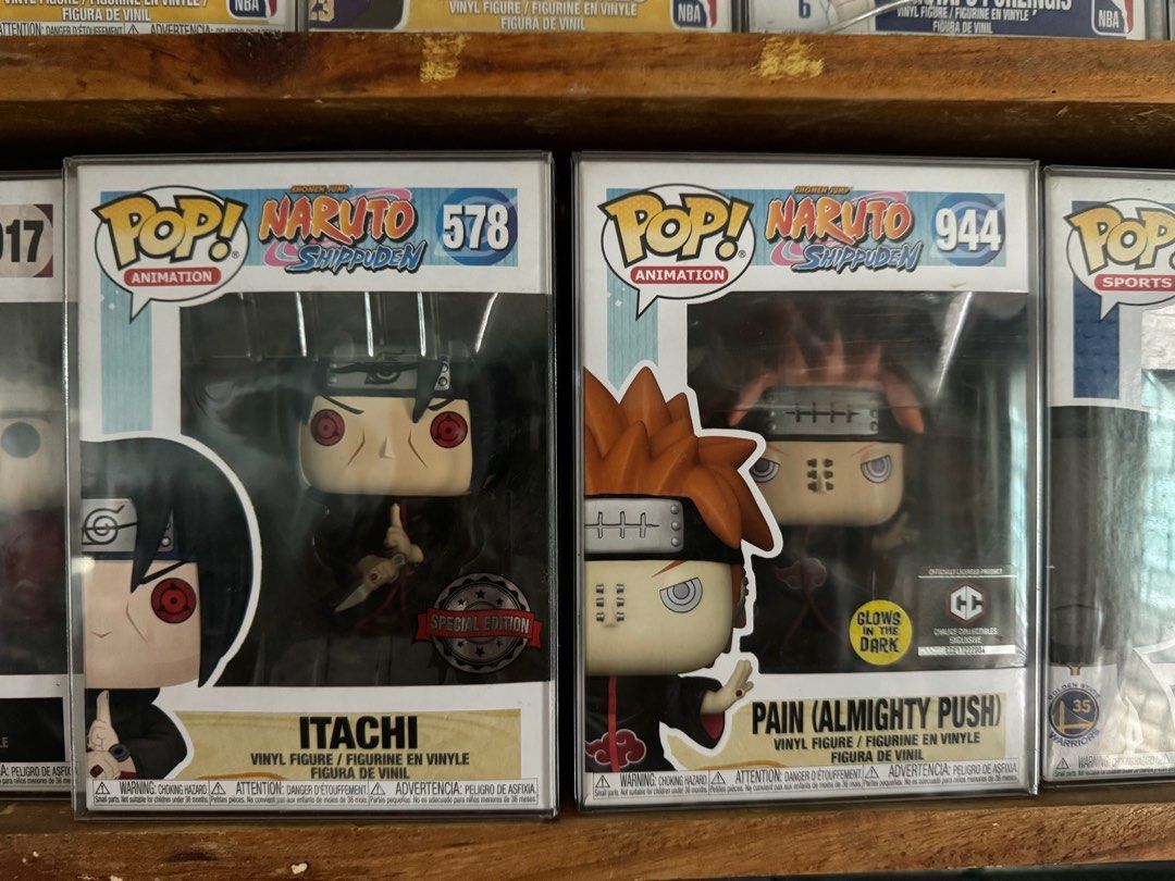 Funko pop akatsuki (Category: Designer & Blind Box Toys) located in Caloocan City. Submitted by stanivers30 (Listing ID 1317031693, Image 1). Description: For sale itachi se and pain gitd With protector Selling as pack only Price 2300 Mop: gcash or bank transfer Shipping lalamove grab lbc Buyer cost Meetup: sm grand central only By schedule Dm for more picture.