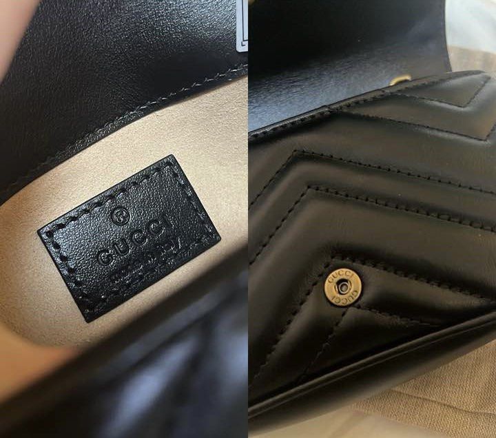 GUCCI GG Marmont Logo Super Mini Supermini Bag G 476433 DSVRT 1000
