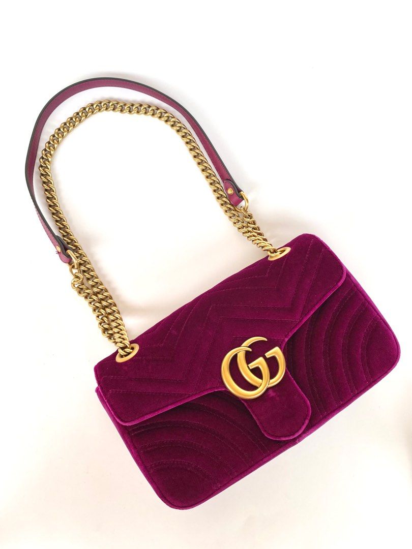 Gucci marmont velvet fuchsia shop