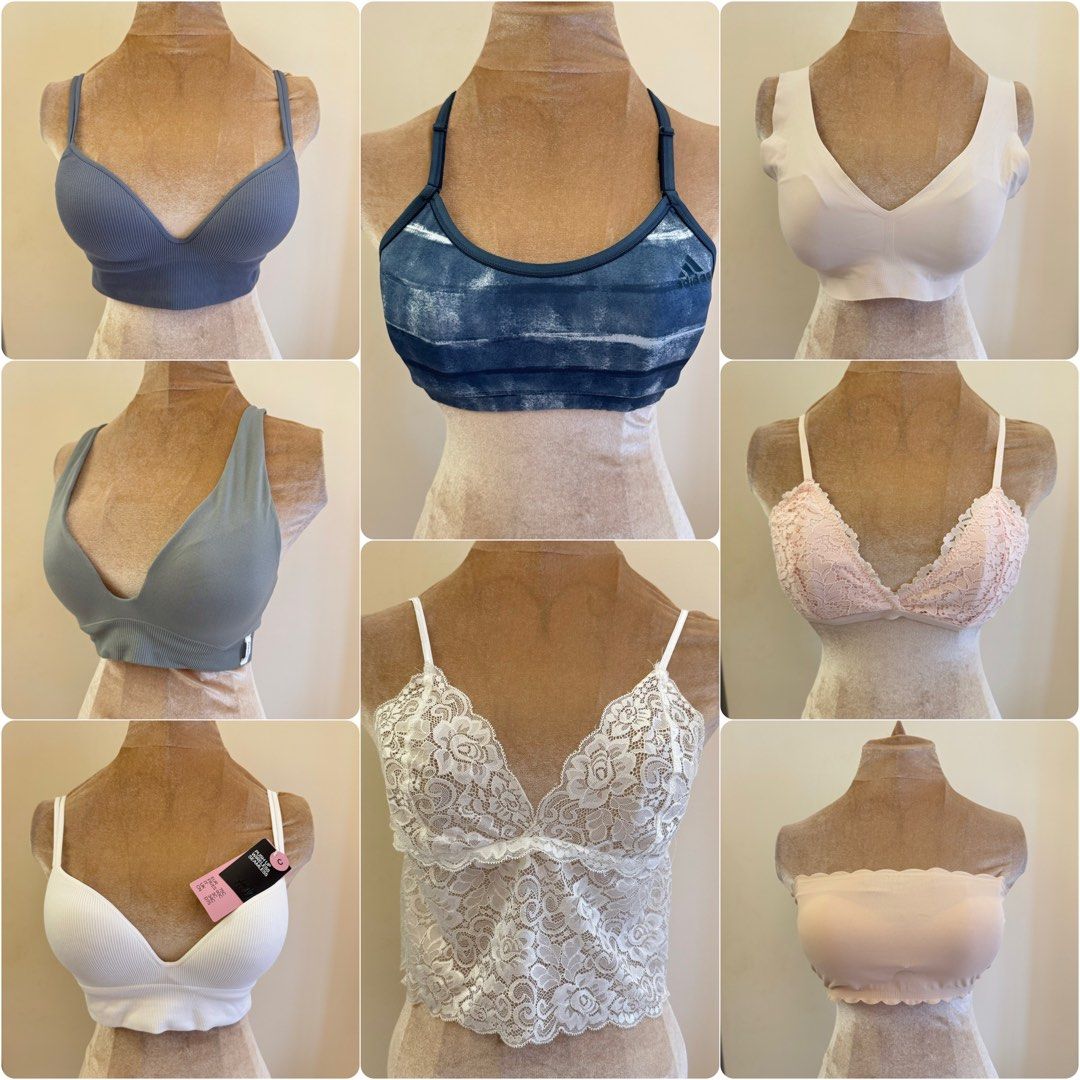 H M Seamless Microfibre Non wired Push Up Bra Adidas Sports Bra T Back Cotton On Lace
