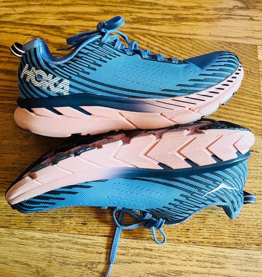Hoka Clifton 5 Blue Pink Carousell