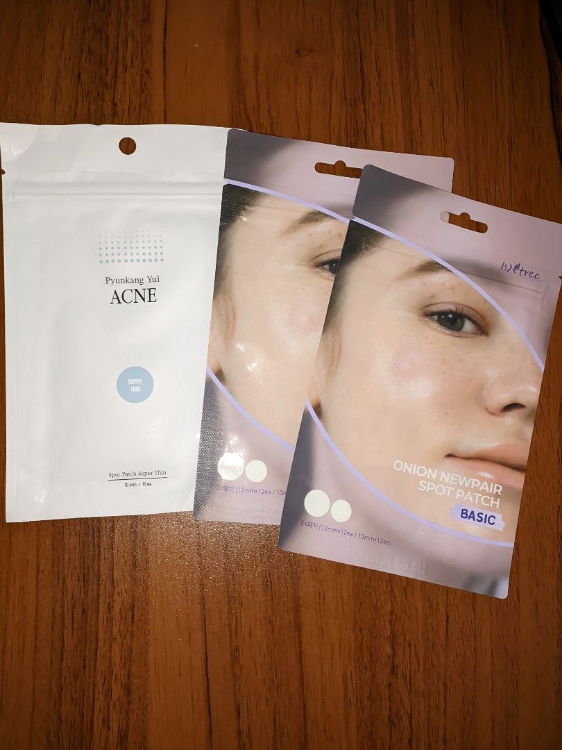 ISNTREE, PYUNKANG YUL Pimple Patch (Category: Face Care) located in Pasig City. Submitted by pottyhead.22 (Listing ID 1317159553, Image 1). Description: - AUTHENTIC, BRAND NEW, SEALED, PURCHASED DIRECTLY FROM KOREA - •pyungkang yul super thin patch - ₱250 •isntree onion newpair spot patch - ₱260/ea.