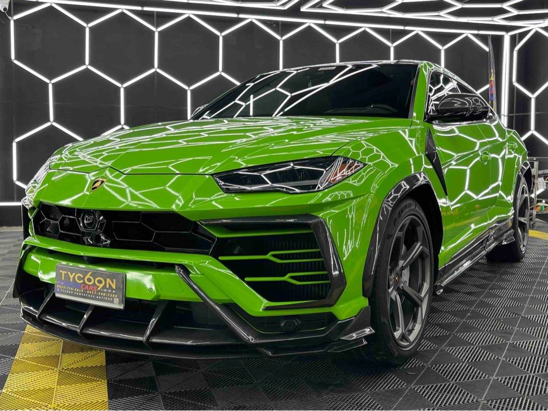 Lamborghini Urus Green Auto (Category: Used Cars) located in Pasig City. Submitted by tycoon.cars (Listing ID 1317048853, Image 1). Description: LAMBORGHINI URUS - 2022 Model - 15,XXX Original Mileage - 1st Owned - LOCAL PGA UNIT - CASA RECORDS - CARBON ACCENTS - BLACK INTERIOR - UNDER WARRANTY We Don’t Sell Cars, We Sell Dreams. BUY•SELL•TRADE•CONSIGN•FINANCING Tycoon Powercars www.tycoonpowercars.com Autocamp #100 Ortigas Avenue, Pasig City, PH