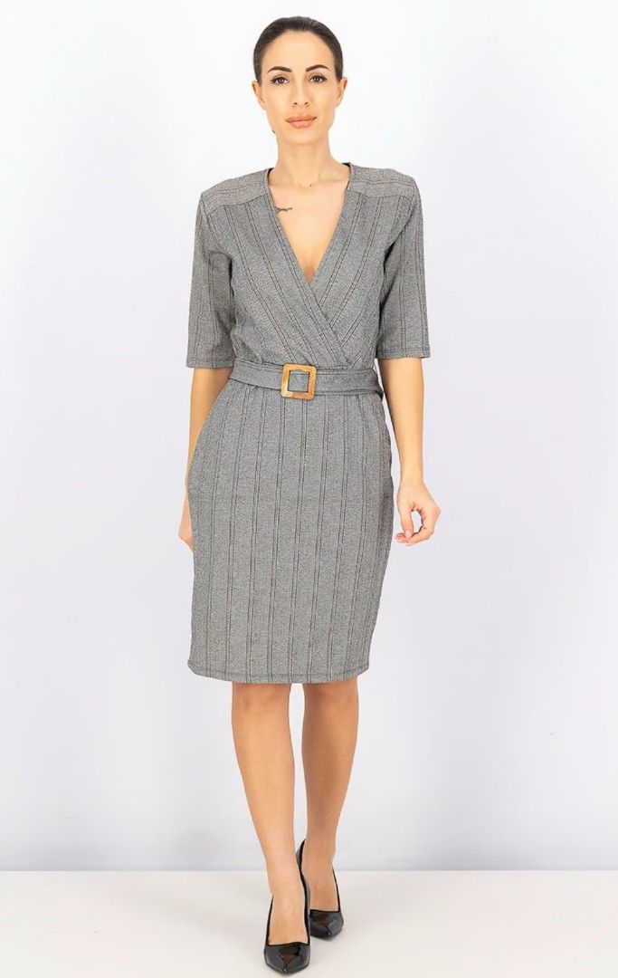 Mango herringbone dress cheap