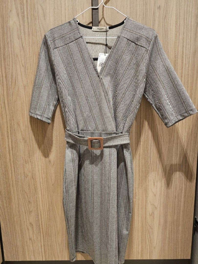 Mango herringbone dress top