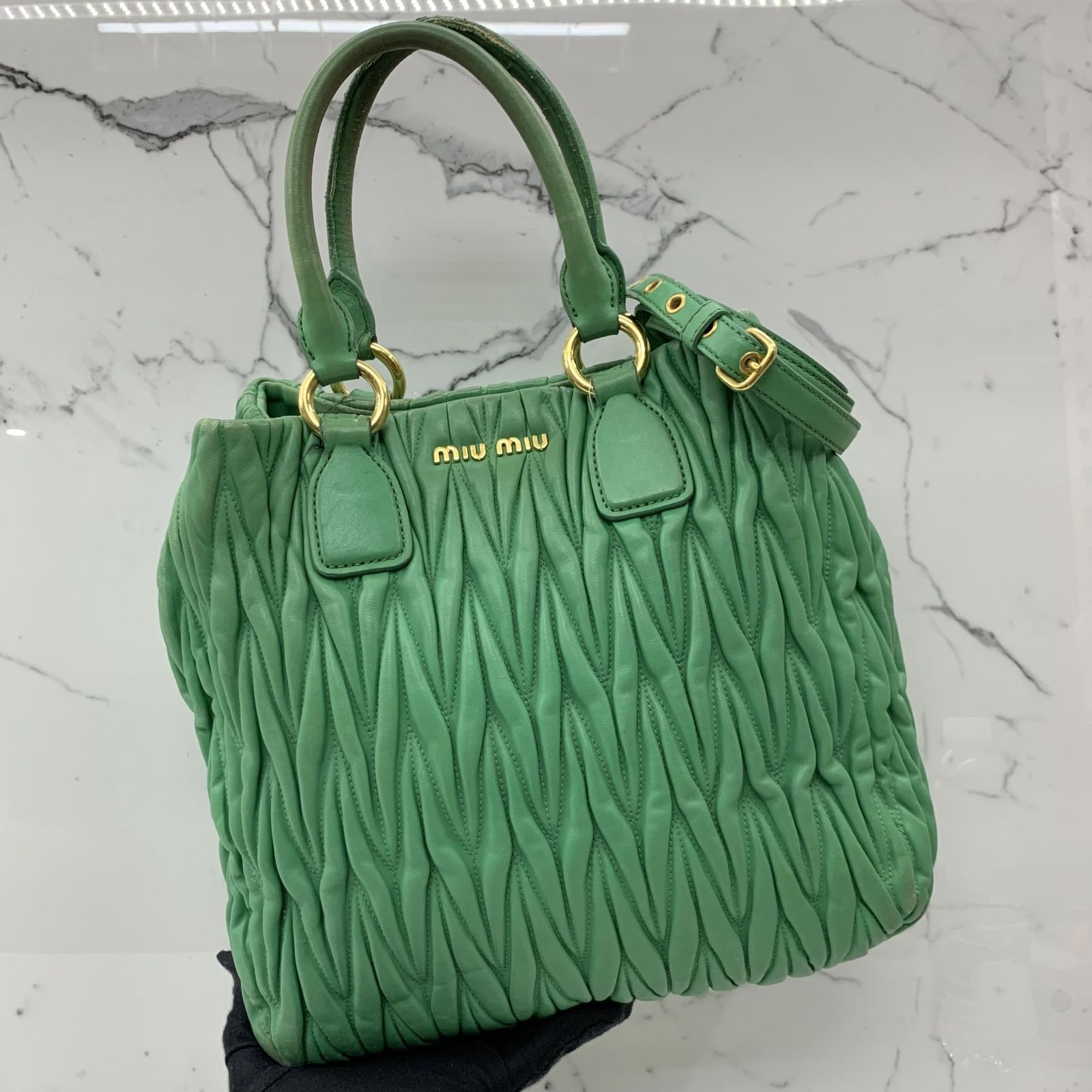 Miu miu green bag hotsell
