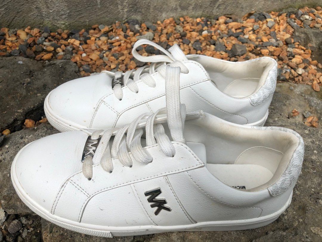 Mk white sneakers best sale