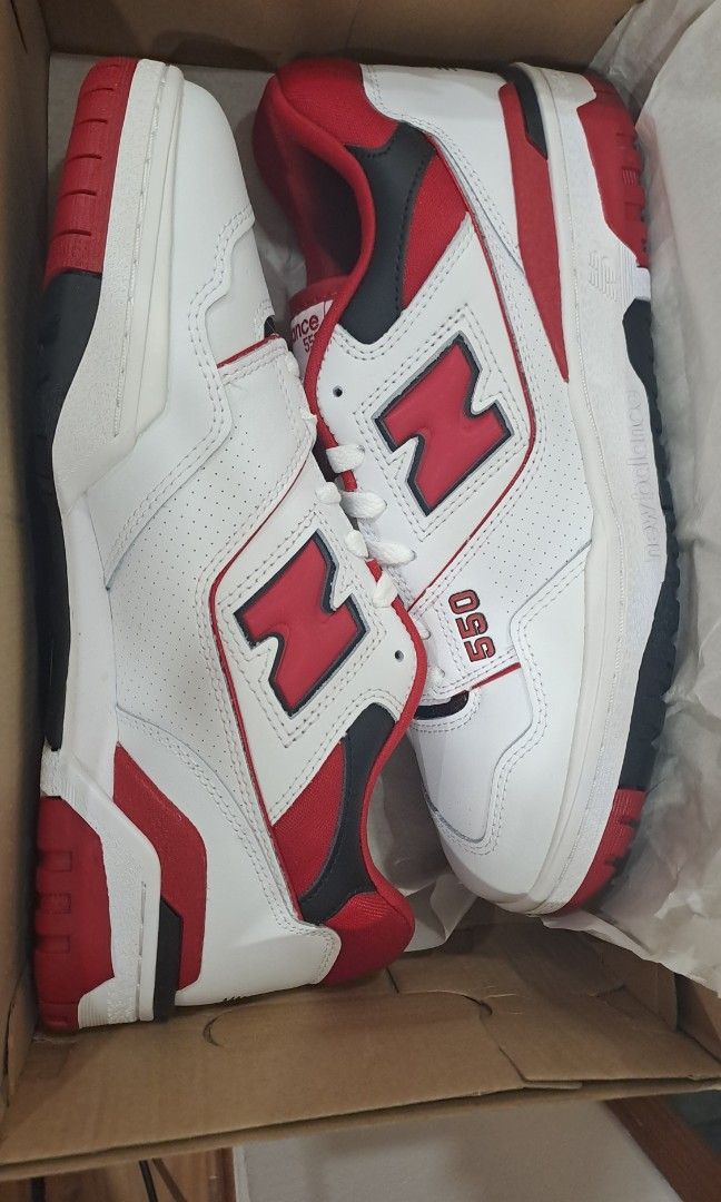 New Balance 550 Red Men s Fashion Footwear Sneakers on Carousell