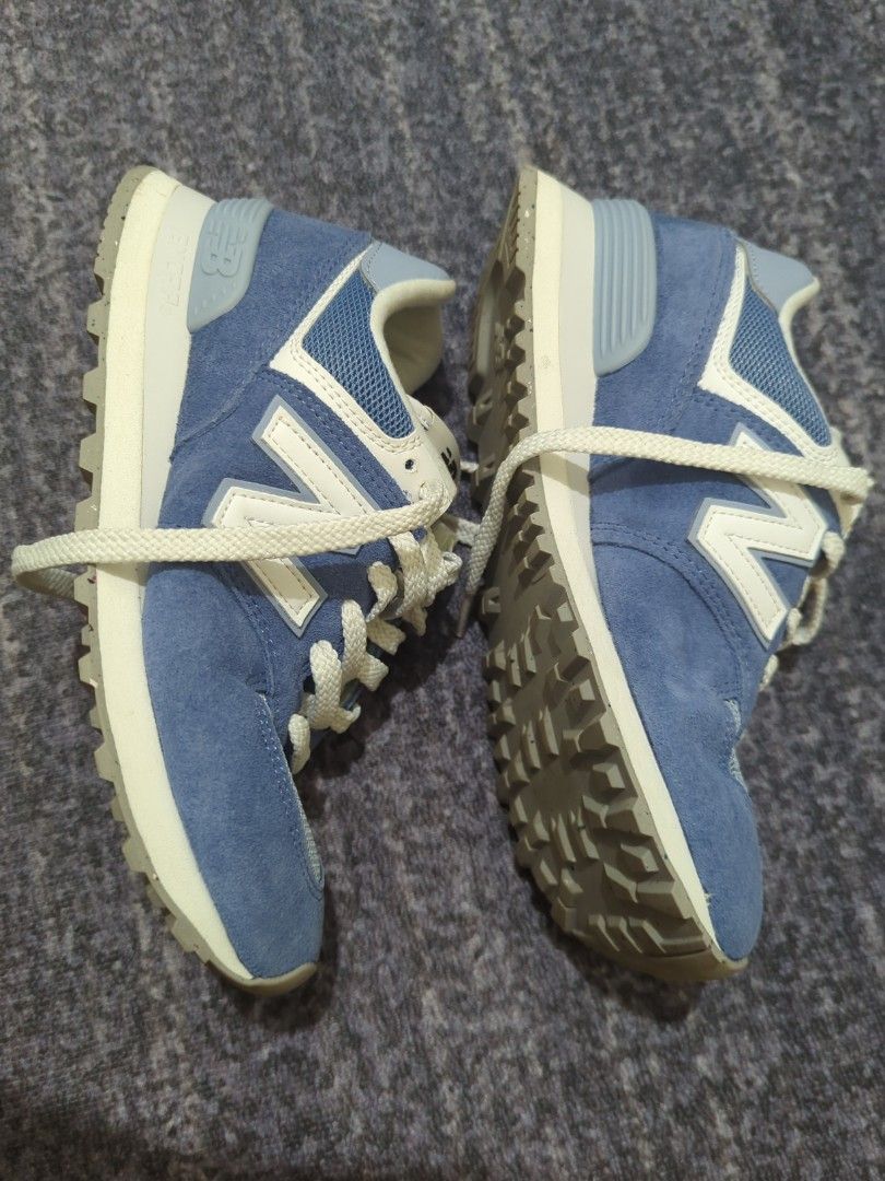New Balance Unisex Blue 574 Size 7.5 Women s Fashion Footwear Sneakers on Carousell