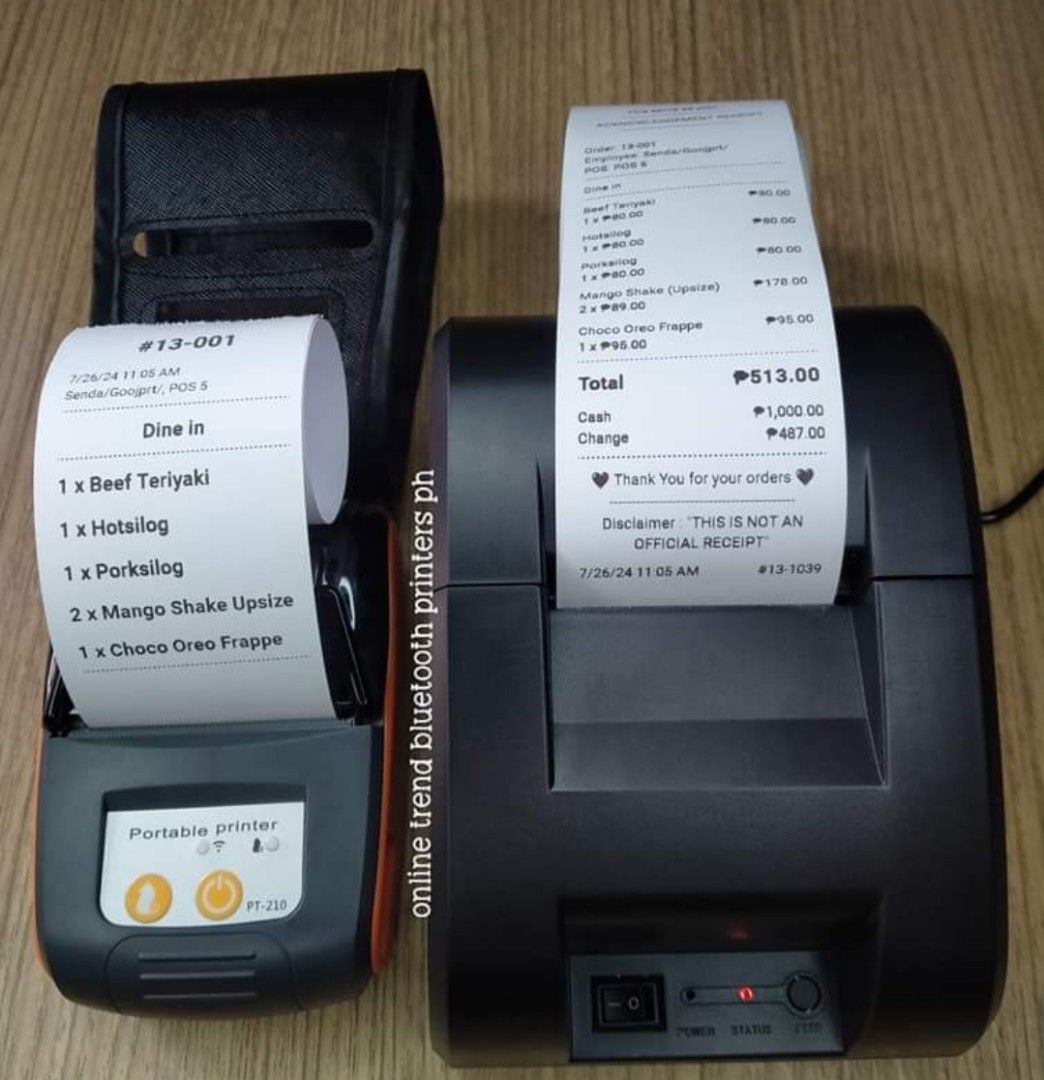 POS thermal receipt Bluetooth USB printer for pos receipt (Category: Printers, Scanners & Copiers) located in Manila. Submitted by angeldecaa52449 (Listing ID 1317099804, Image 3). Description: same day delivery ✅ cash on delivery via lalamove ✅ gcash payment accepted ✅ open for bulk orders ‼️ message me for more info ☺️.