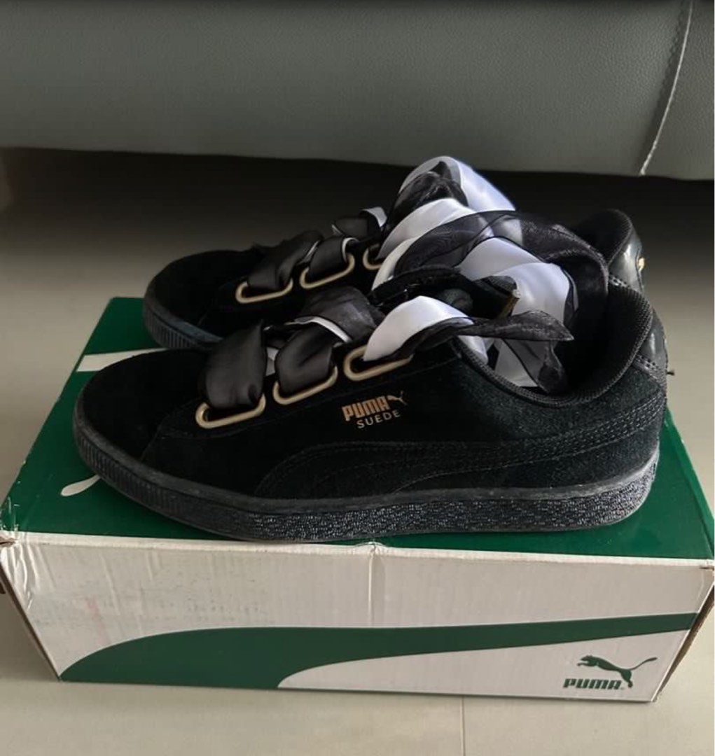 Puma basket heart suede best sale