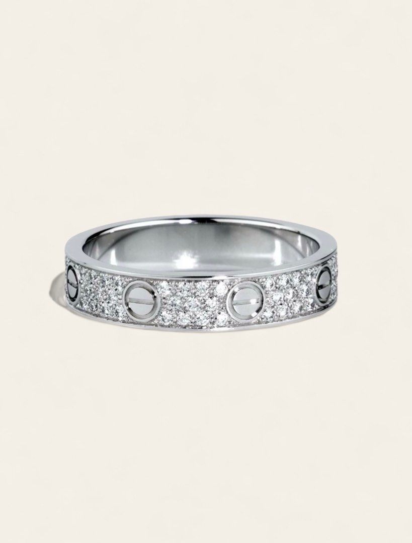 Receipt RTP 11 200 Cartier Love Wedding Band Diamond Paved Luxury Accessories on Carousell