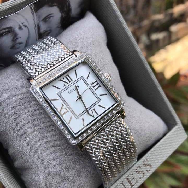 RESTOCK ORIGINAL GUESS HIGHLINE WHITE DIAL SILVER BRACELET LADIES WATCH W0826L1 Women s Fashion Watches Accessories Watches on Carousell