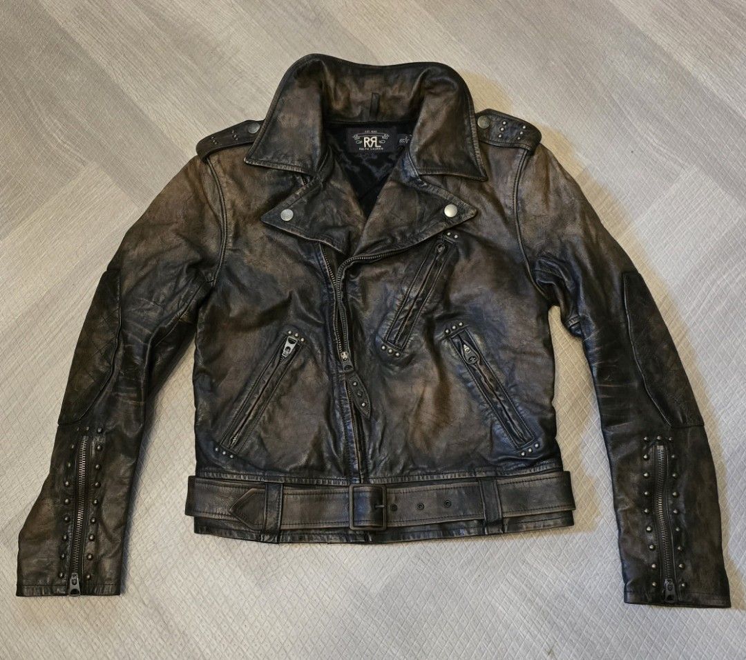 RRL Ralph Lauren- Women's Moto Leather Jacket (2), 名牌, 服裝