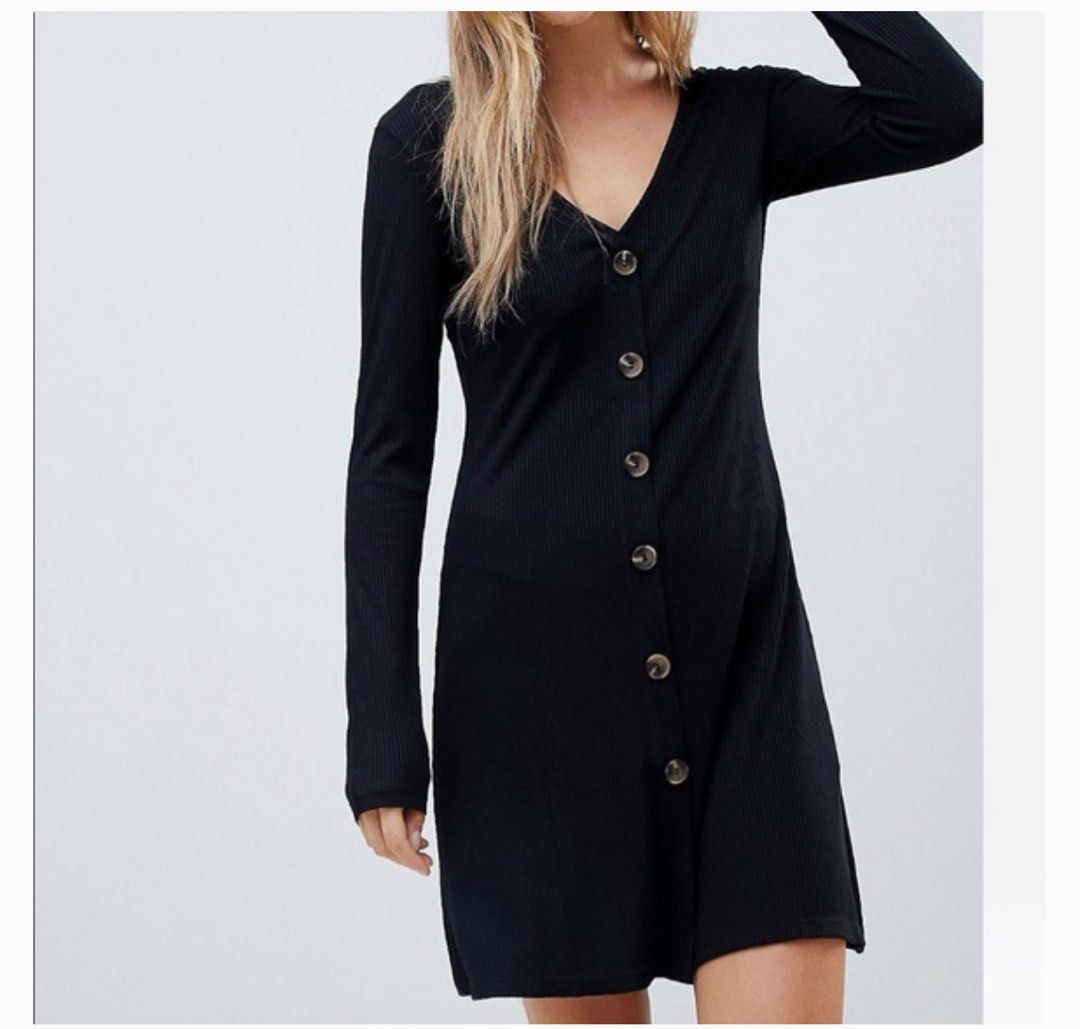 princess polly baby blue dress Pull&Bear oversized sweatshirt dress in chocolate brown