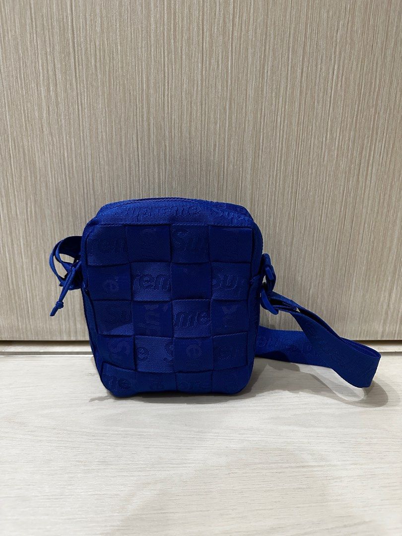 Supreme Jacquard Woven Shoulder Bag (Royal Blue), Men