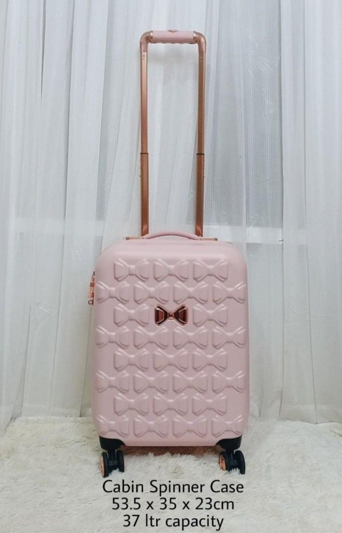 Ted Baker Pink Bow Cabin Luggage Hobbies Toys Travel Luggage on Carousell