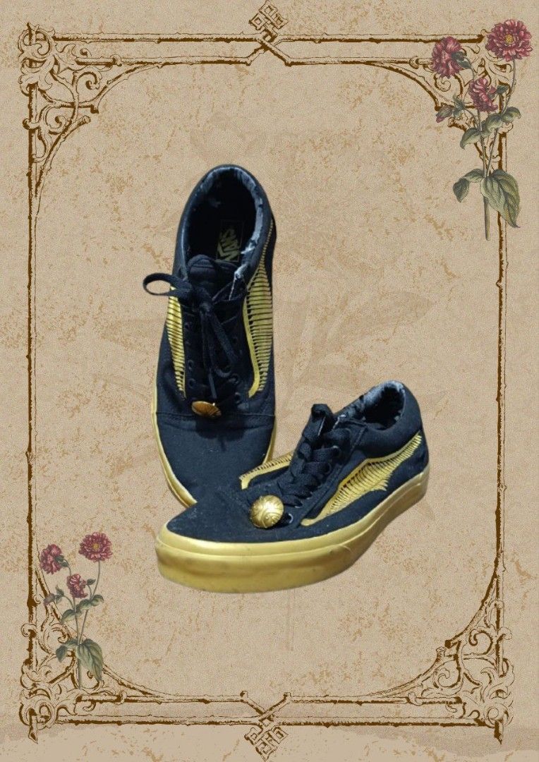Vans Harry Potter Golden Snitch Women s Fashion Footwear Sneakers on Carousell