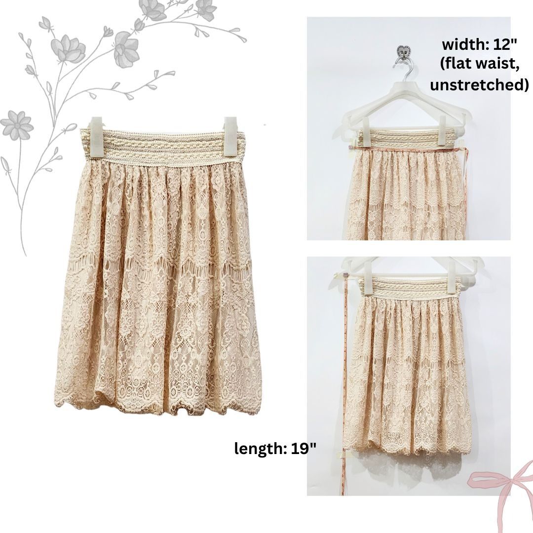 Vintage skirts with lace sale