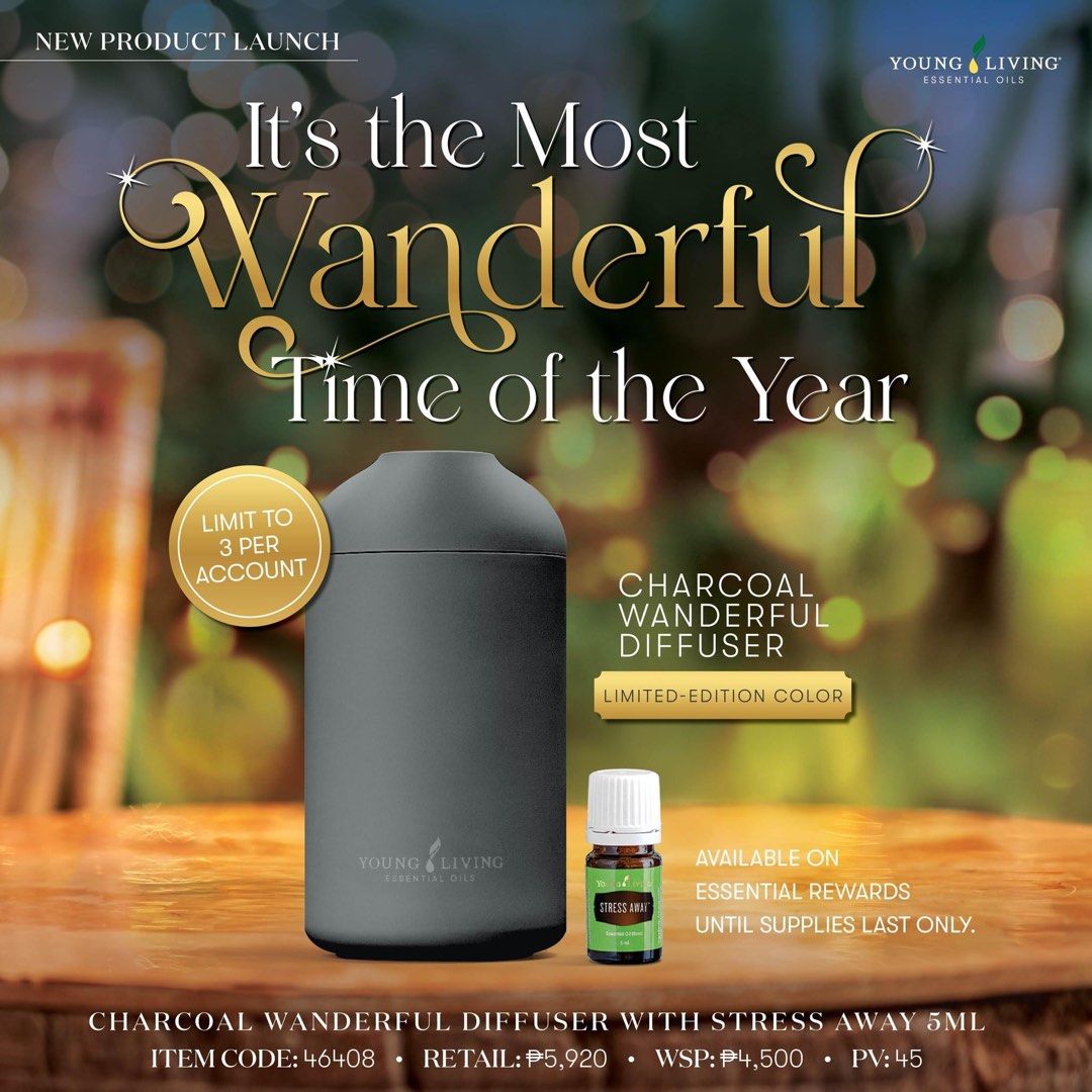 Wanderful Diffuser Young Living (Category: Air Purifiers & Dehumidifiers) located in Las Pinas. Submitted by declutter0808 (Listing ID 1317154541, Image 2). Description: All brand new diffusers Sealed.