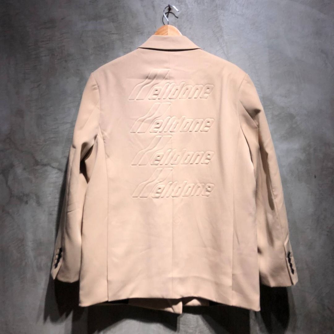 We11done Embossed back logo blazer (Category: Luxury Apparel) located in Quezon City. Submitted by johnpaulperezzz (Listing ID 1317053729, Image 1). Description: NAME: We11done Embossed back logo blazer COLOR: Brown SIZE: Large FIT: Large Dimension: Width: 23 Length: 31 Shoulder: 18 Sleeves: 24 Hem: 24 CONDITION: 9/10 ISSUE: -none PRICE: 10k.
