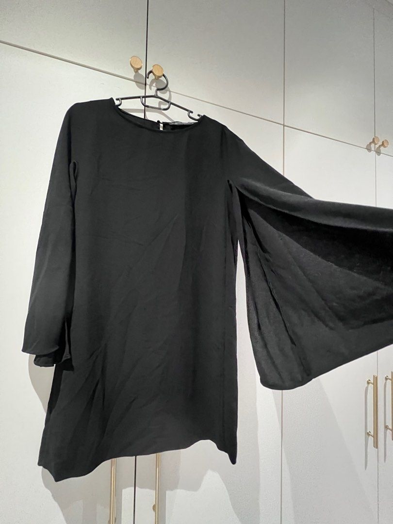 Cape sleeve dress zara clearance